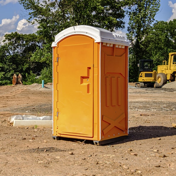 how often are the portable restrooms cleaned and serviced during a rental period in Runnells IA